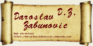 Daroslav Zabunović vizit kartica